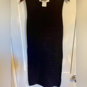 Max Studio Black Nylon Knit Shell Dress